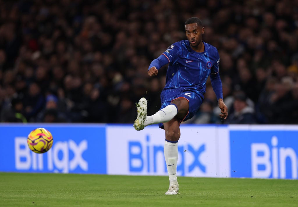 Tosin Adarabioyo of Chelsea controls the ball during the Premier League match between Chelsea FC and Brentford FC at Stamford Bridge on December 15...