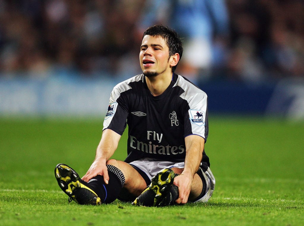 Mateja Kezman of Chelsea looks on in despair as Chelsea are defeated by Manchester City during the Barclays Premiership match between Manchester Ci...