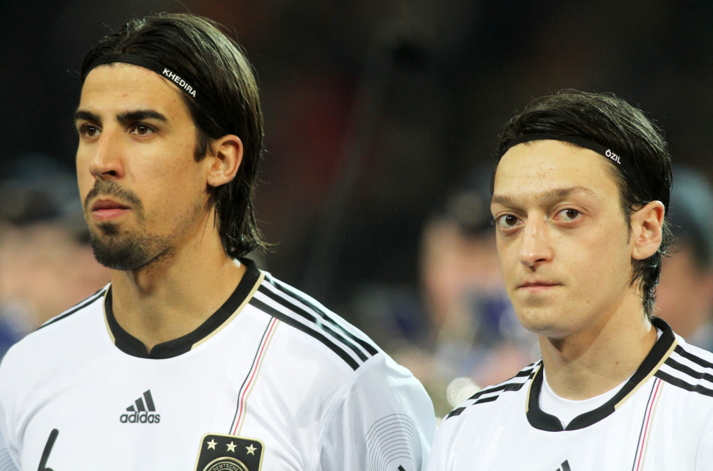 Germany North Rhine-Westphalia Dortmund - friendly, Germany v Italy 1:1 - Germany's Sami Khedira (l.) and Mesut Oezil