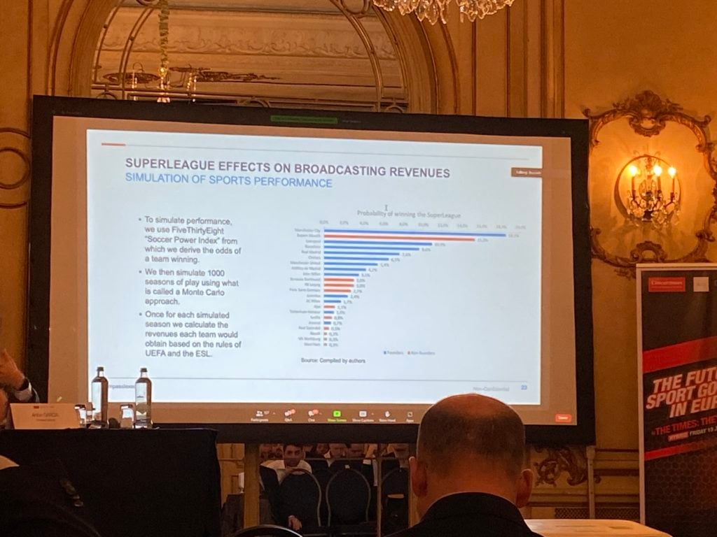 Image of presentation at A22 Super League conference