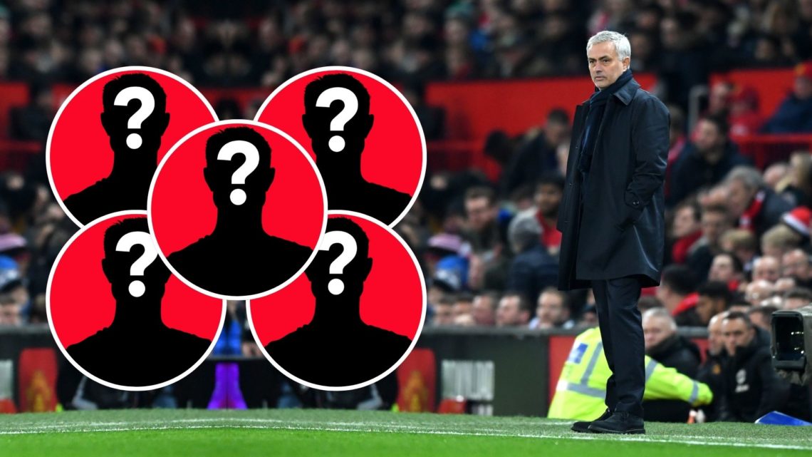 Jose Mourinho, Manager of Tottenham Hotspur looks on during the Premier League match between Manchester United and Tottenham Hotspur. Inset, five q...