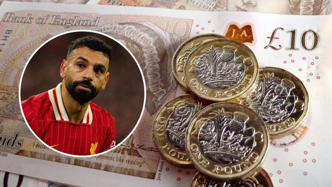 Mohamed Salah inset over Jane Austen on the £10 note.