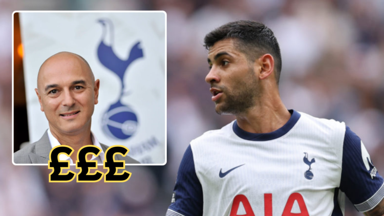 Daniel Levy and Christian Romero, chairman and player for Tottenham Hotspur