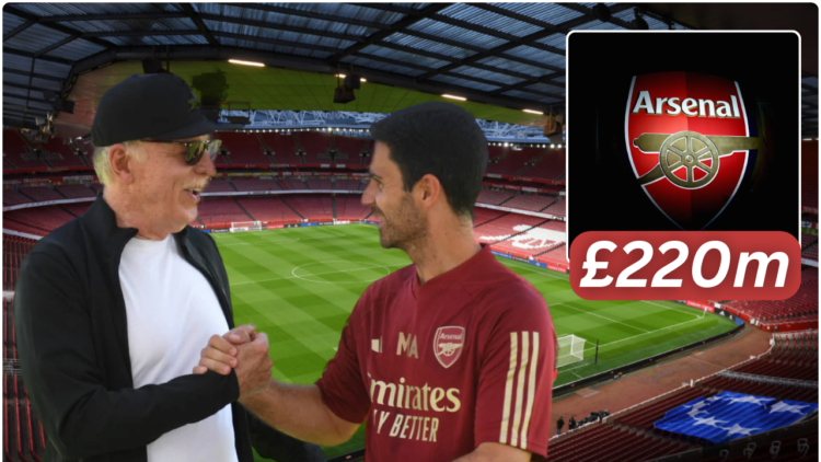 Stan Kroenke, Mikel Arteta, Arsenal badge, Emirates Stadium