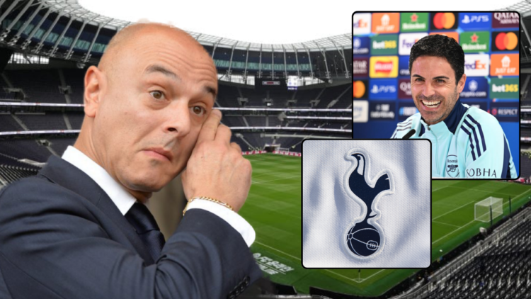 Daniel Levy, Tottenham badge, Mikel Arteta