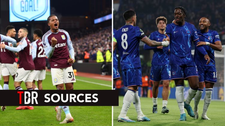 Aston Villa and Chelsea players.