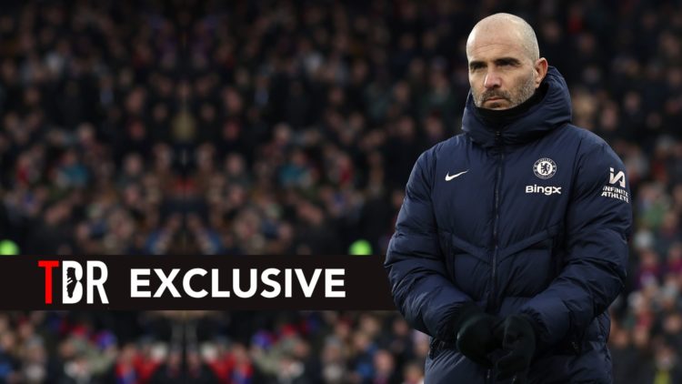 Enzo Maresca, Manager of Chelsea, looks on prior to the Premier League match between Crystal Palace FC and Chelsea FC at Selhurst Park on January 0...