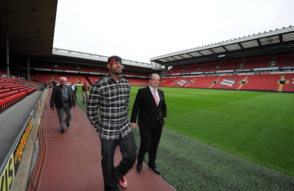LeBron James Visits Liverpool FC