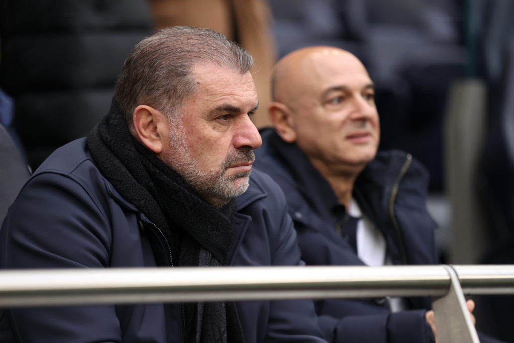 Ange Postecoglou and Daniel Levy during Tottenham Hotspur v Arsenal FC - Barclays Women´s Super League