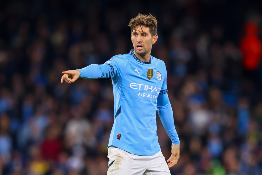 John Stones during a Champions League match for Manchester City.