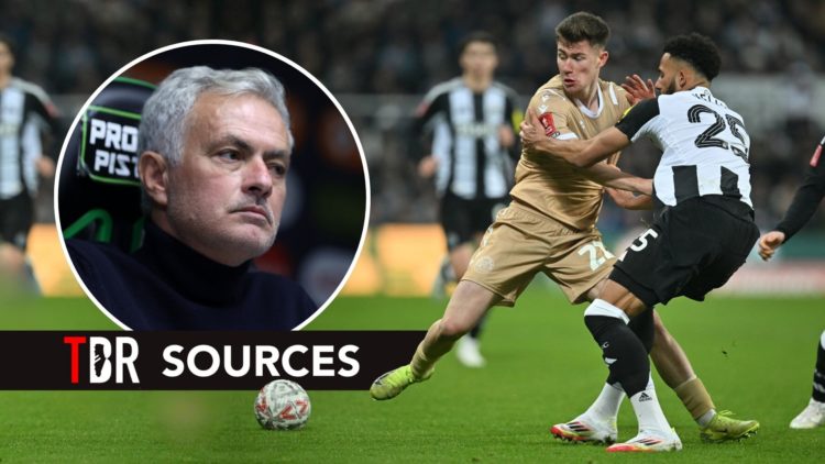 Lloyd Kelly. Inset, Jose Mourinho.