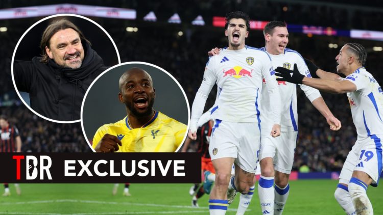 Pascal Struijk (Leeds United) celebrates his team's first goal with Max Wober (Leeds United) and Mateo Joseph (Leeds United) during the Sky Bet Cha...