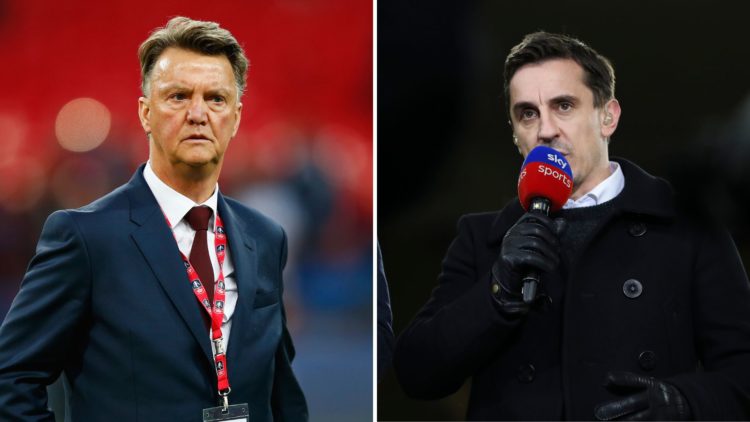 Louis van Gaal and Gary Neville.