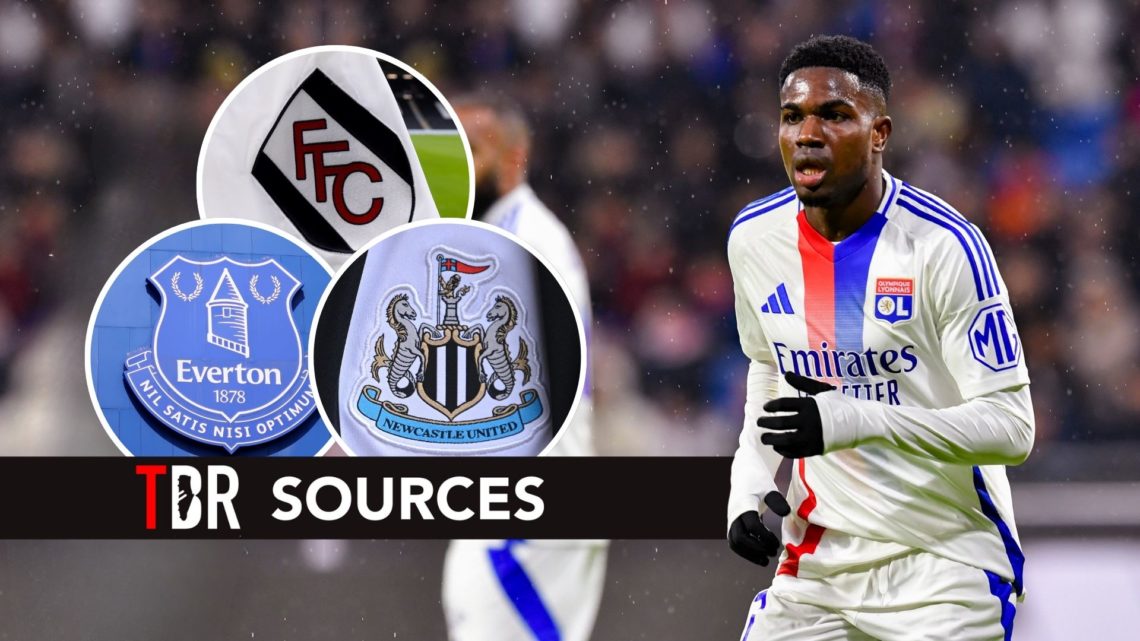 Lyon's Ernest Nuamah with Everton, Newcastle and Fulham inset