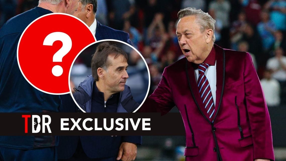 David Sullivan. Inset, Julen Lopetegui and a question mark.