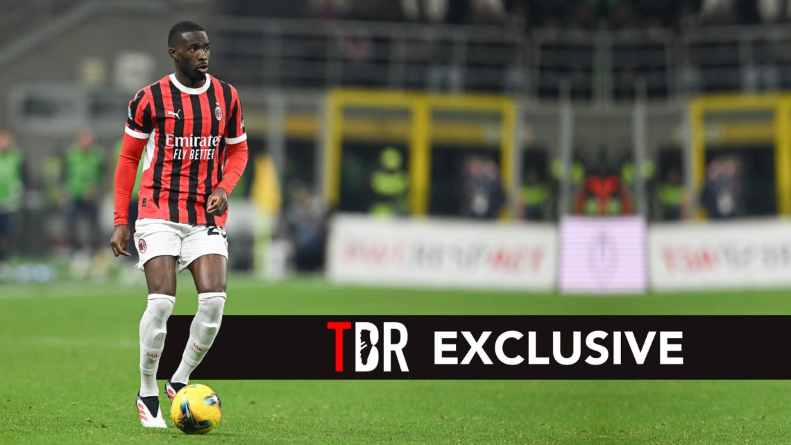 Fikayo Tomori of AC Milan is in action during the Italian Serie A football match between AC Milan and Cagliari Calcio at Giuseppe Meazza San Siro S...