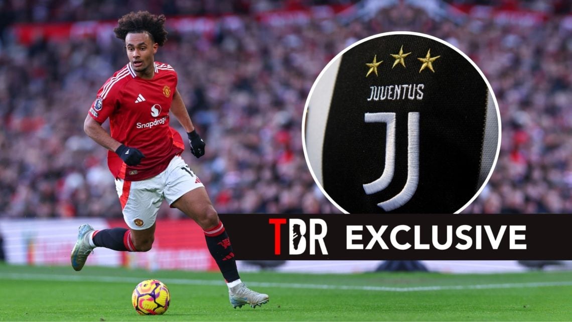 Joshua Zirkzee of Manchester United during the Premier League match between Manchester United FC and AFC Bournemouth at Old Trafford on December 22...