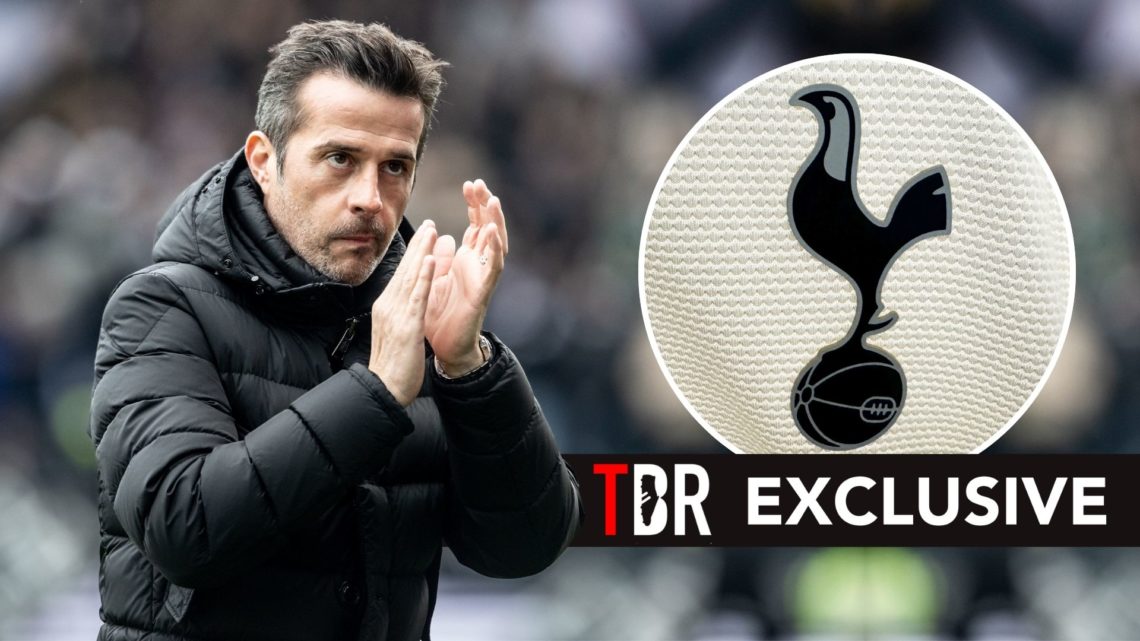 Marco Silva. Inset, Tottenham badge.