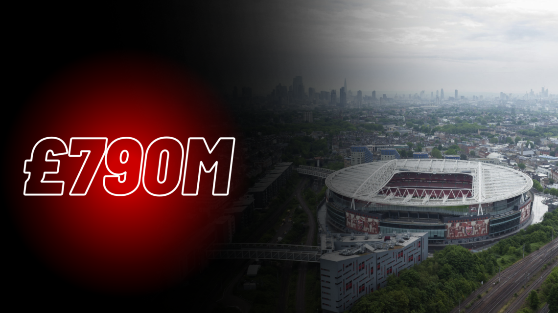 Aerial image of Arsenal's Emirates Stadium