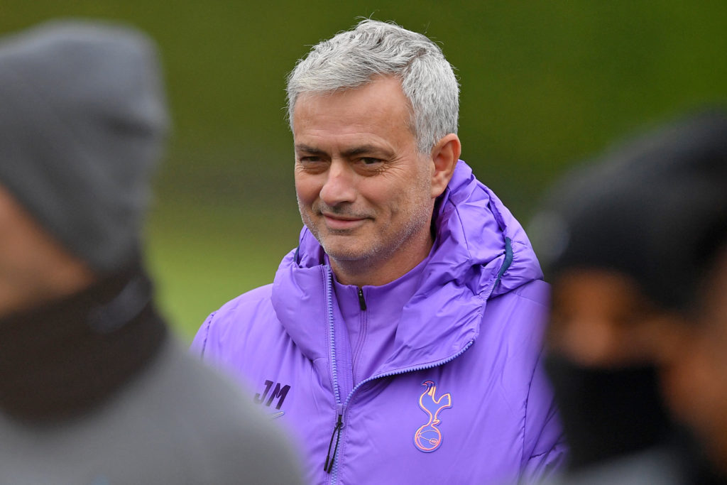 Jose Mourinho during Tottenham Hotspur training session.