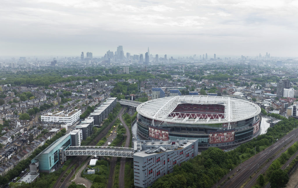 Aerial Views of Emirates Stadium