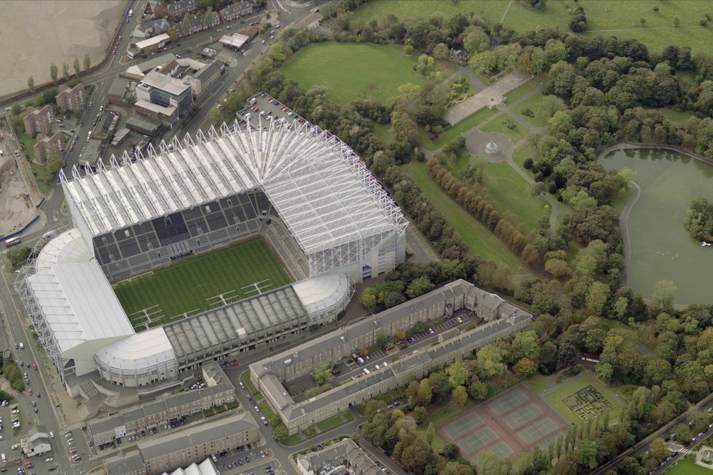 Aerial View Of St James' Park Stadium, Newcastle Upon Thyne