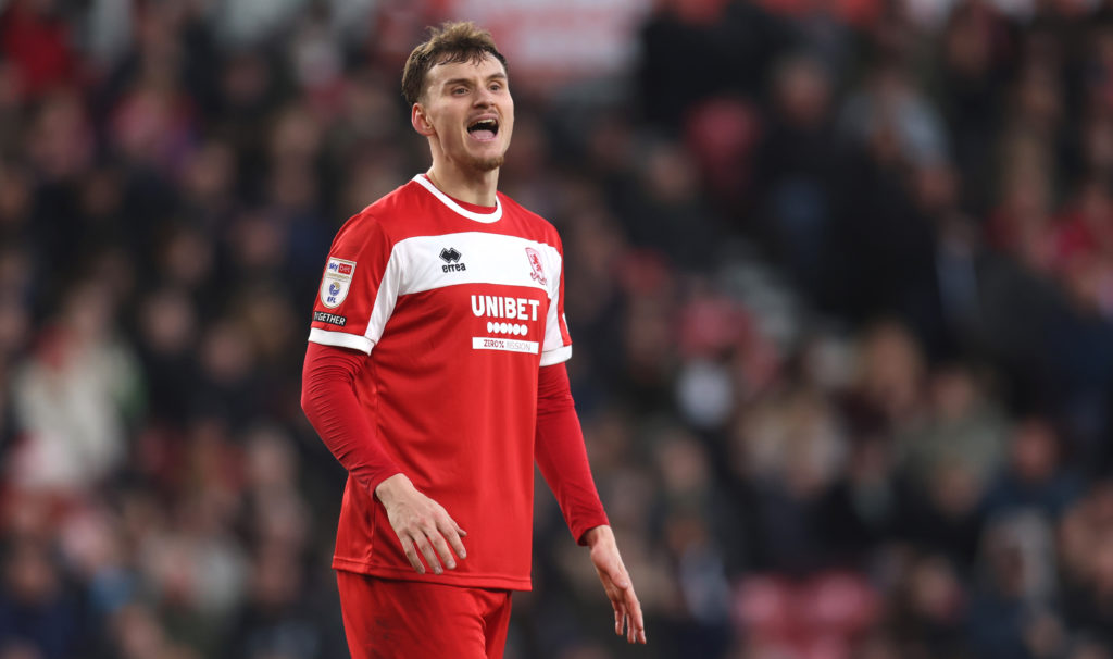 Rav van den Berg playing for Middlesbrough.