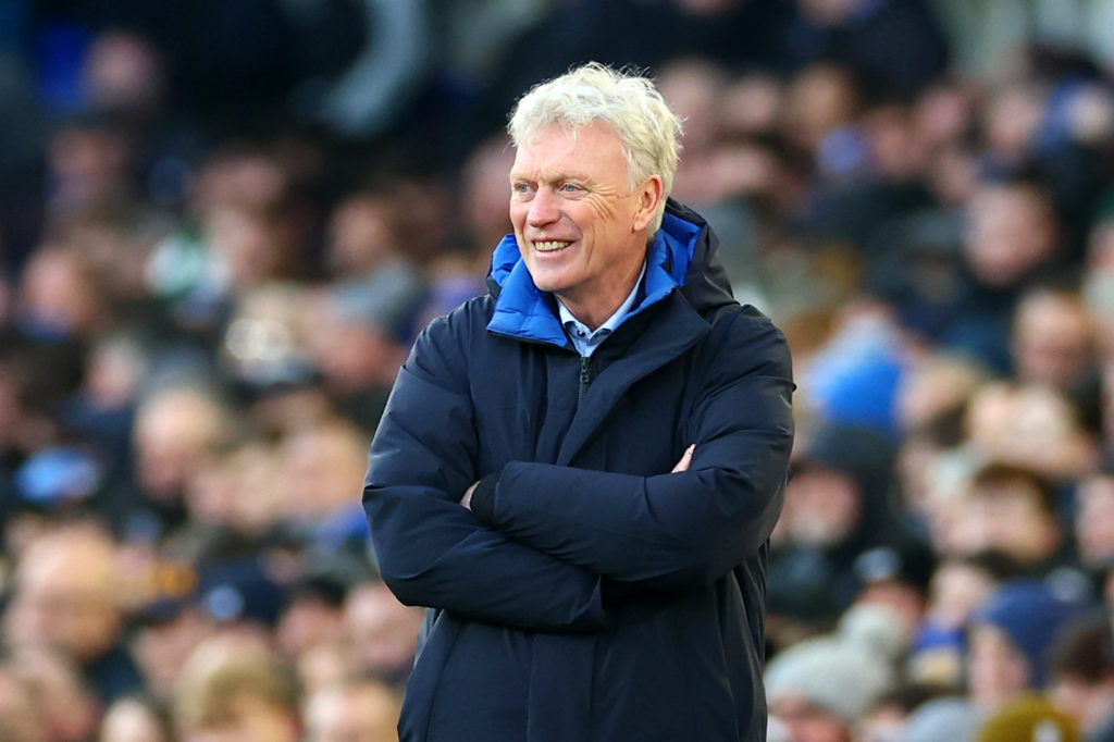 David Moyes during Everton v Leicester City in the Premier League