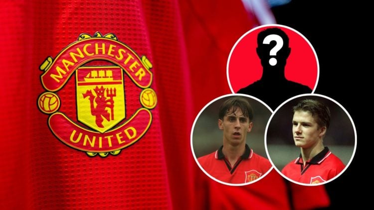 A detailed view of the Manchester United badge on a shirt inside the Manchester United dressing room prior to the Premier League match between Manc...