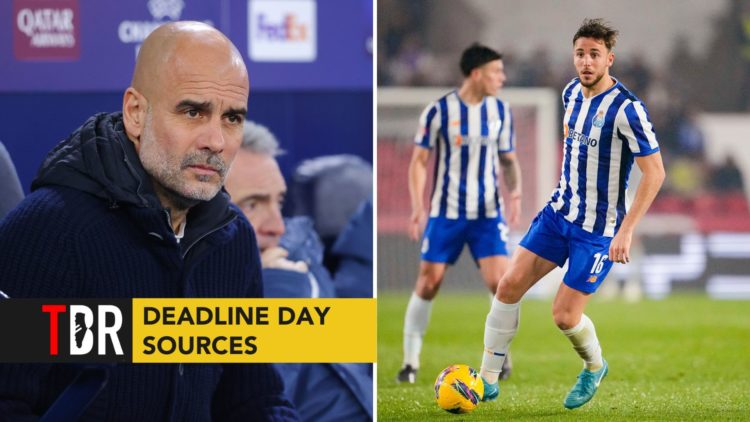 Split image of Pep Guardiola and Nicolas Gonzalez