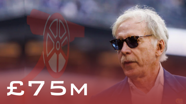 Arsenal owner Stan Kroenke, with the Arsenal badge superimposed