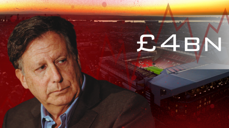 Liverpool chairman Tom Werner superimposed over an aerial shot of Anfield