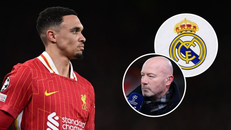 Liverpool's Trent Alexander-Arnold looks on during the UEFA Champions League 2024/25 Round of 16 Second Leg match between Liverpool FC and Paris Sa...