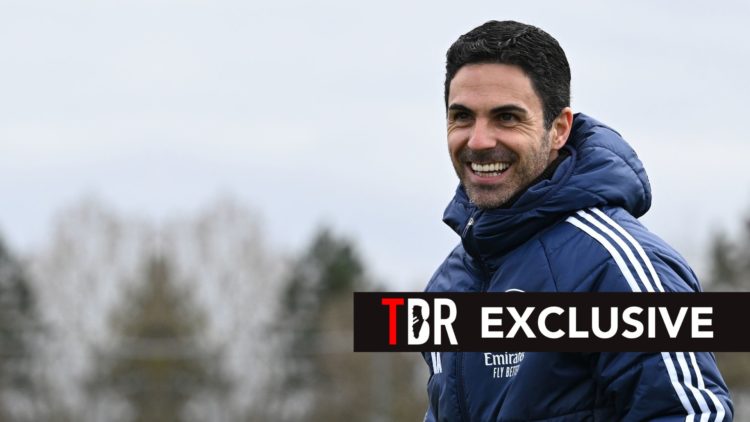 Arsenal Manager Mikel Arteta during the UEFA 2024/25 Round of 16 training session at Sobha Realty Training Centre on March 11, 2025 in London Colne...