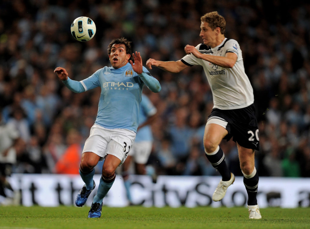 Michael Dawson in action during Manchester City v Tottenham Hotspur - Premier League