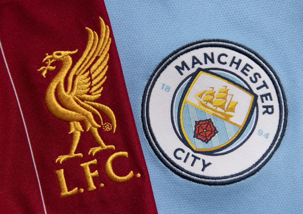 The Liverpool and Manchester City Club Crests