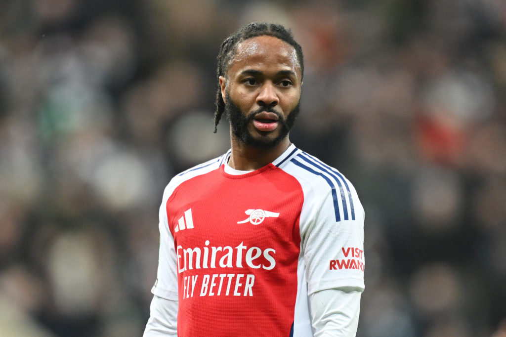 Raheem Sterling during Arsenal's clash with Newcastle in the Carabao Cup.