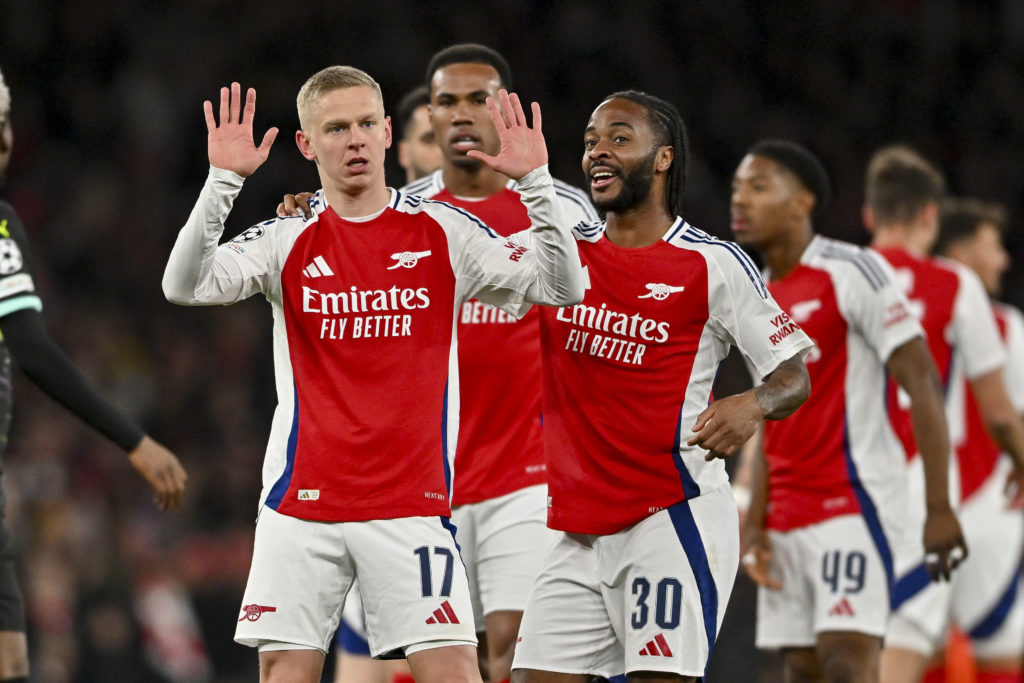 Oleksandr Zinchenko says sorry to PSV Eindhoven fans after scoring for Arsenal in the Champions League.