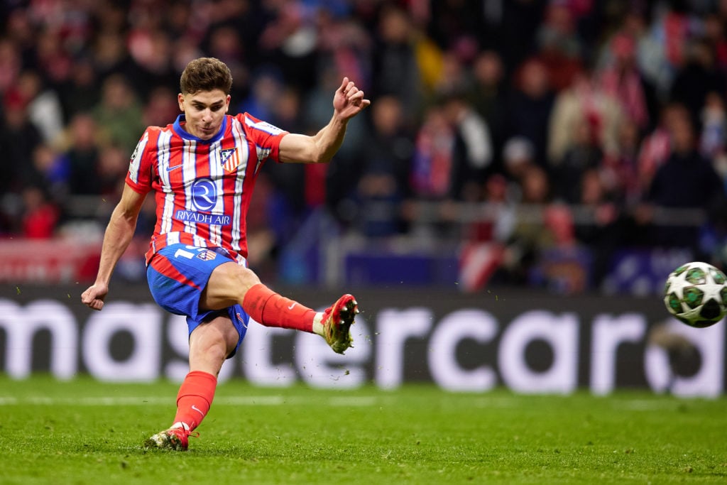 Julian Alvarez during a La Liga match for Atletico Madrid.