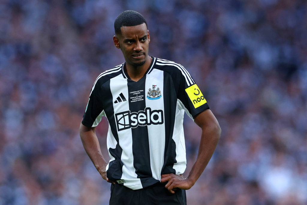 Alexander Isak looking on during a Newcastle United game