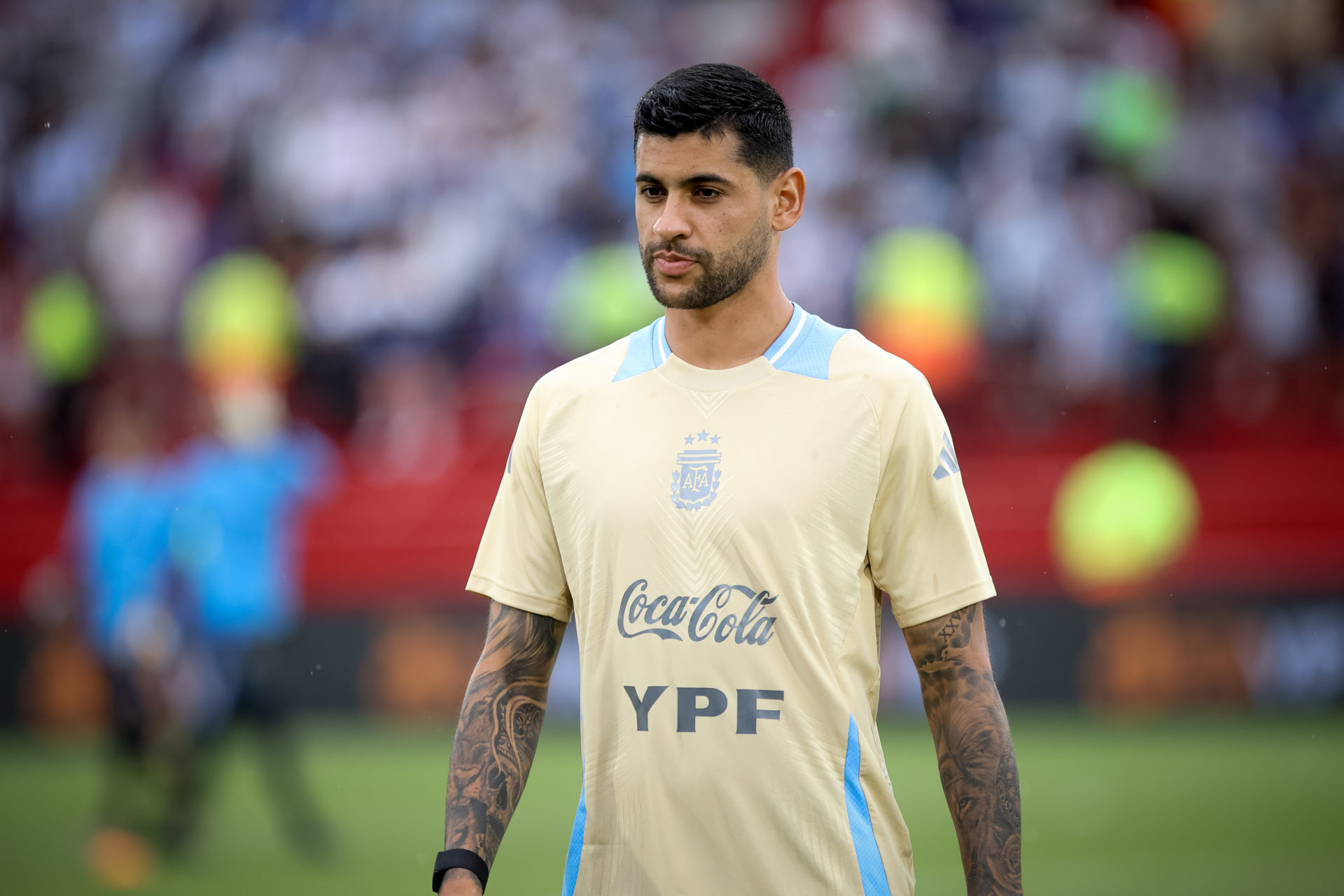 Cristian Romero of Argentina was seen during a friendly