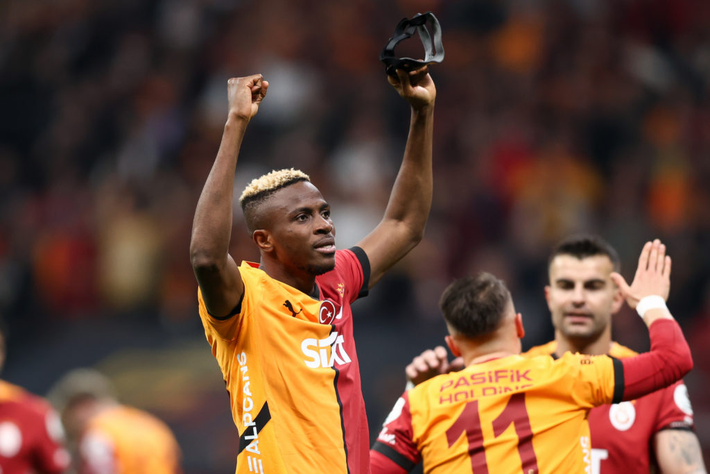 Victor Osimhen during a match on loan at Galatasaray.