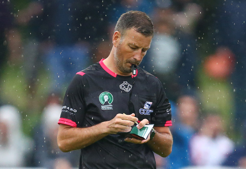 Mark Clattenburg referees Northern Cyprus v Karpatalya - Conifa Paddy Power World Football Cup 2018 - Final