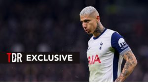 Richarlison looks on during Tottenham Hotspur’s UEFA Europa League tie with IF Elfsborg.