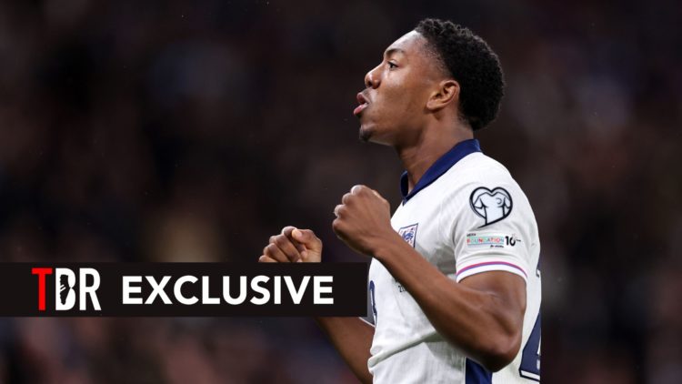 Arsenal star Myles Lewis-Skelly during his England debut