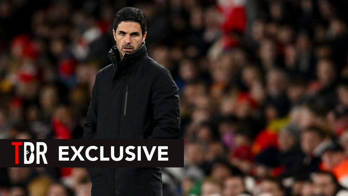 TBR Exclusive: Mikel Arteta of Arsenal looks on during a match.