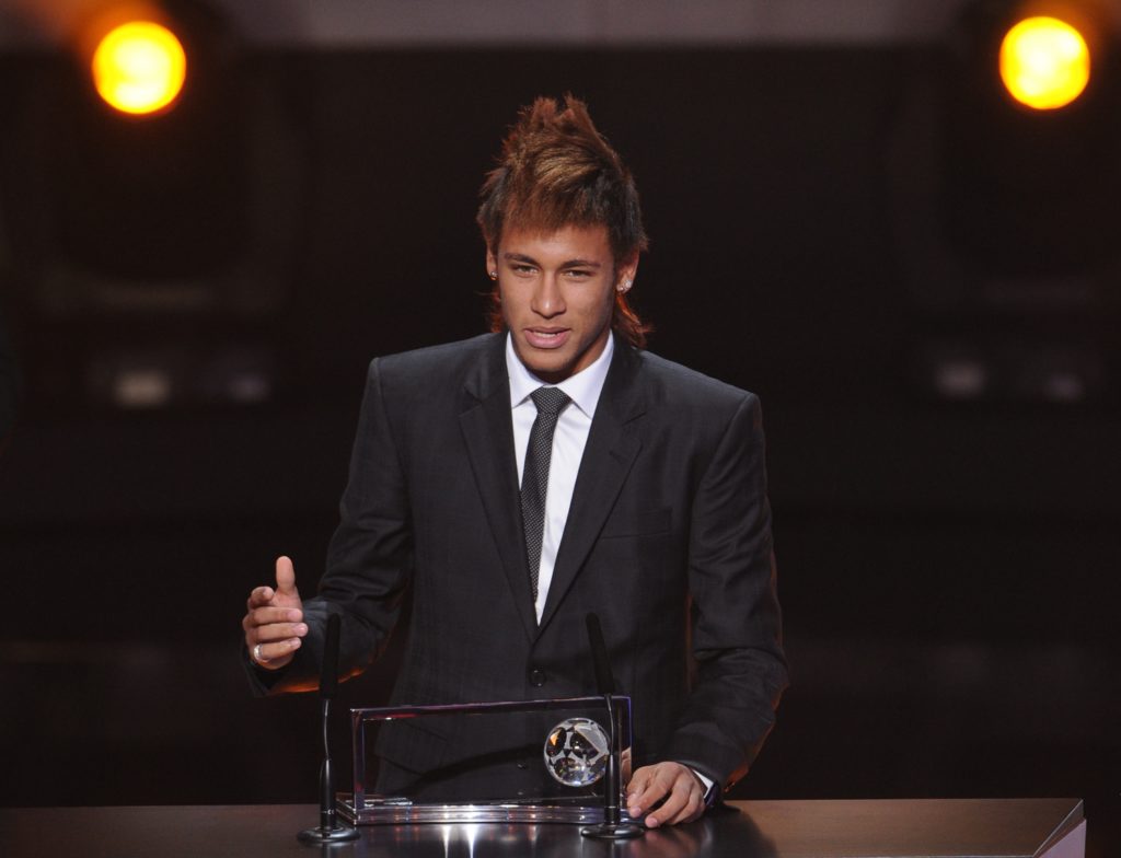 Santos FC' Brazilian forward Neymar spea