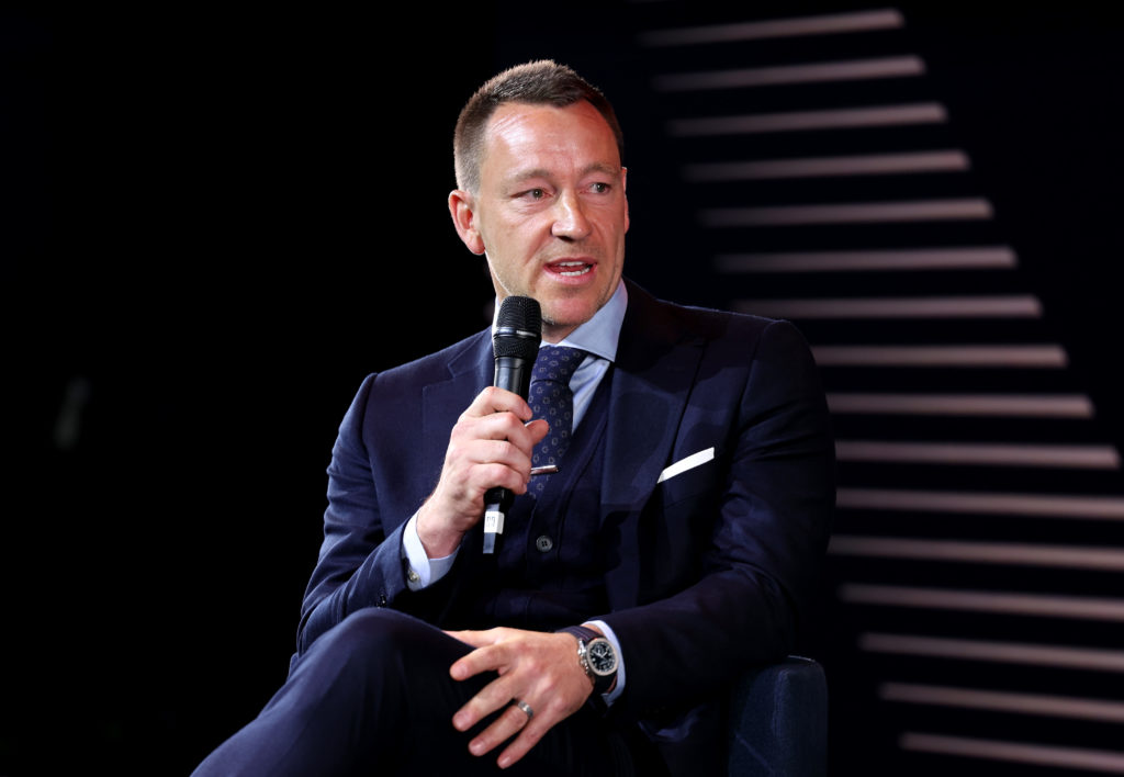 John Terry being interviewed as he is inducted into the Premier League Hall of Fame
