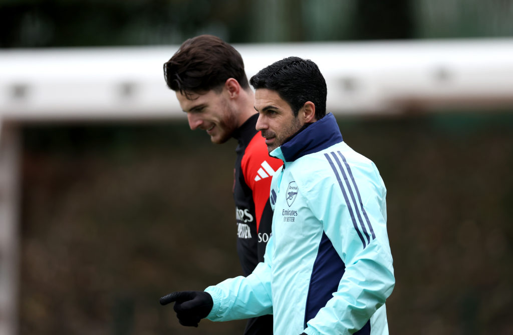 Arsenal FC Training Session And Press Conference - UEFA Champions League 2024/25 League Phase MD6