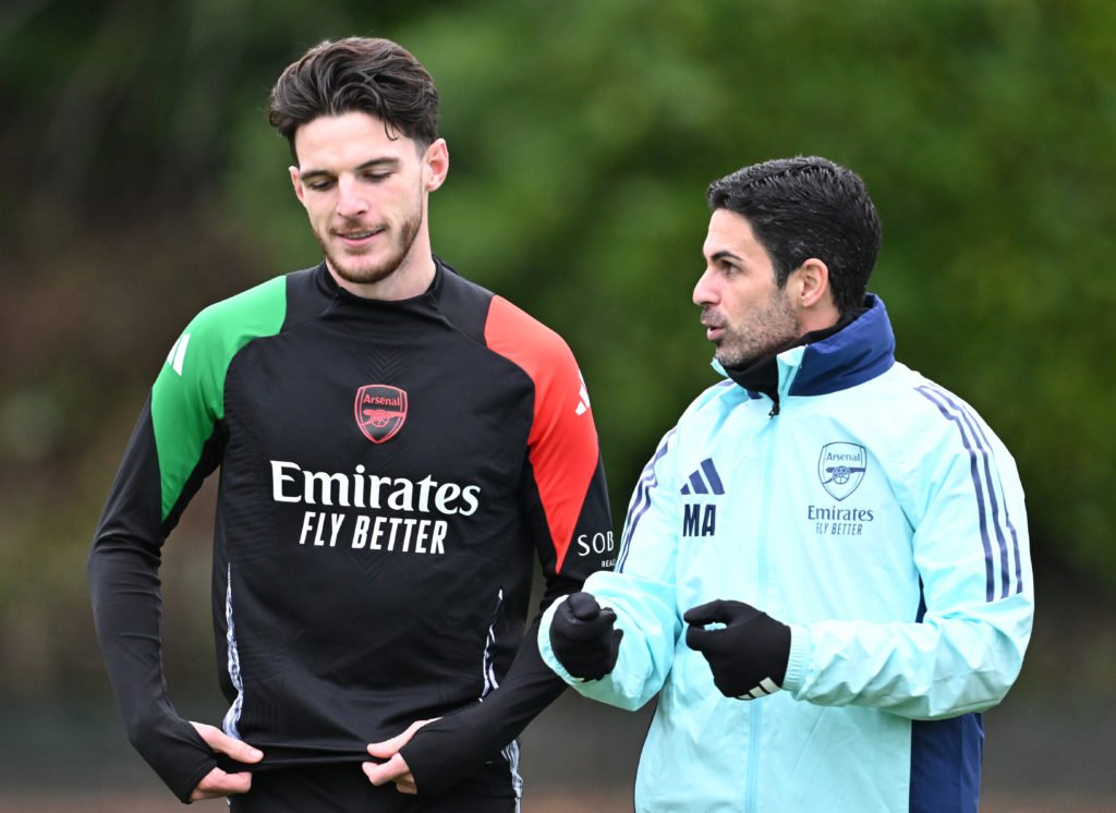 Arsenal FC Training Session And Press Conference - UEFA Champions League 2024/25 League Phase MD6